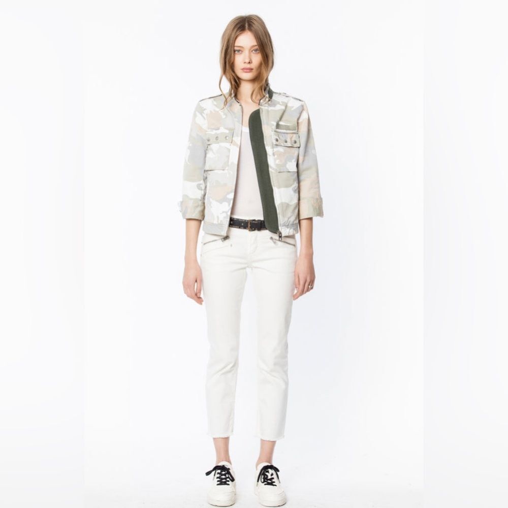 Zadig & Voltaire Kavy Camo Jacket NWT S Cargo Utility Grunge Gorpcore - Picture 6 of 16